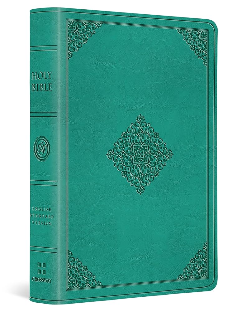 ESV Value Large Print Compact Bible (TruTone, Teal, Ornament Design Size: 8.0) cover image