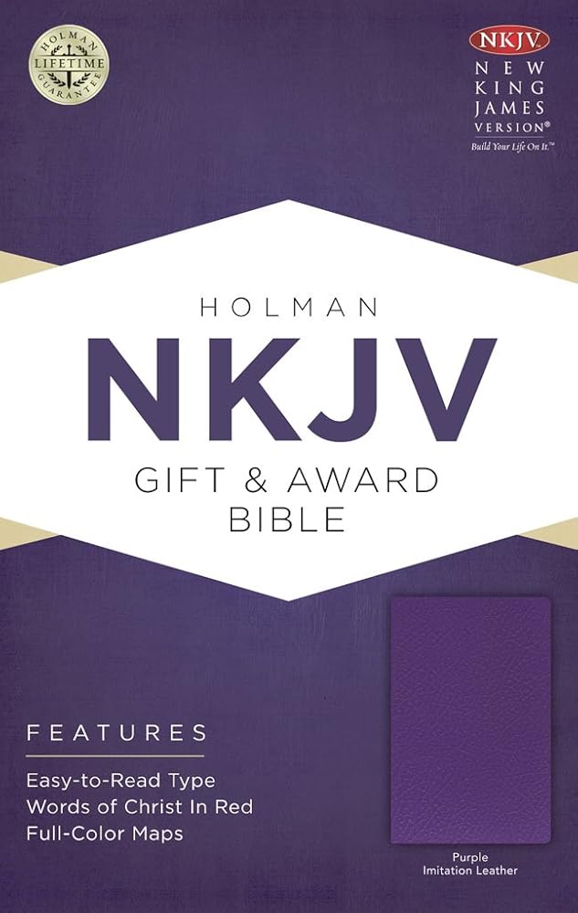 NKJV Gift & Award Bible, Purple Imitation Leather cover image