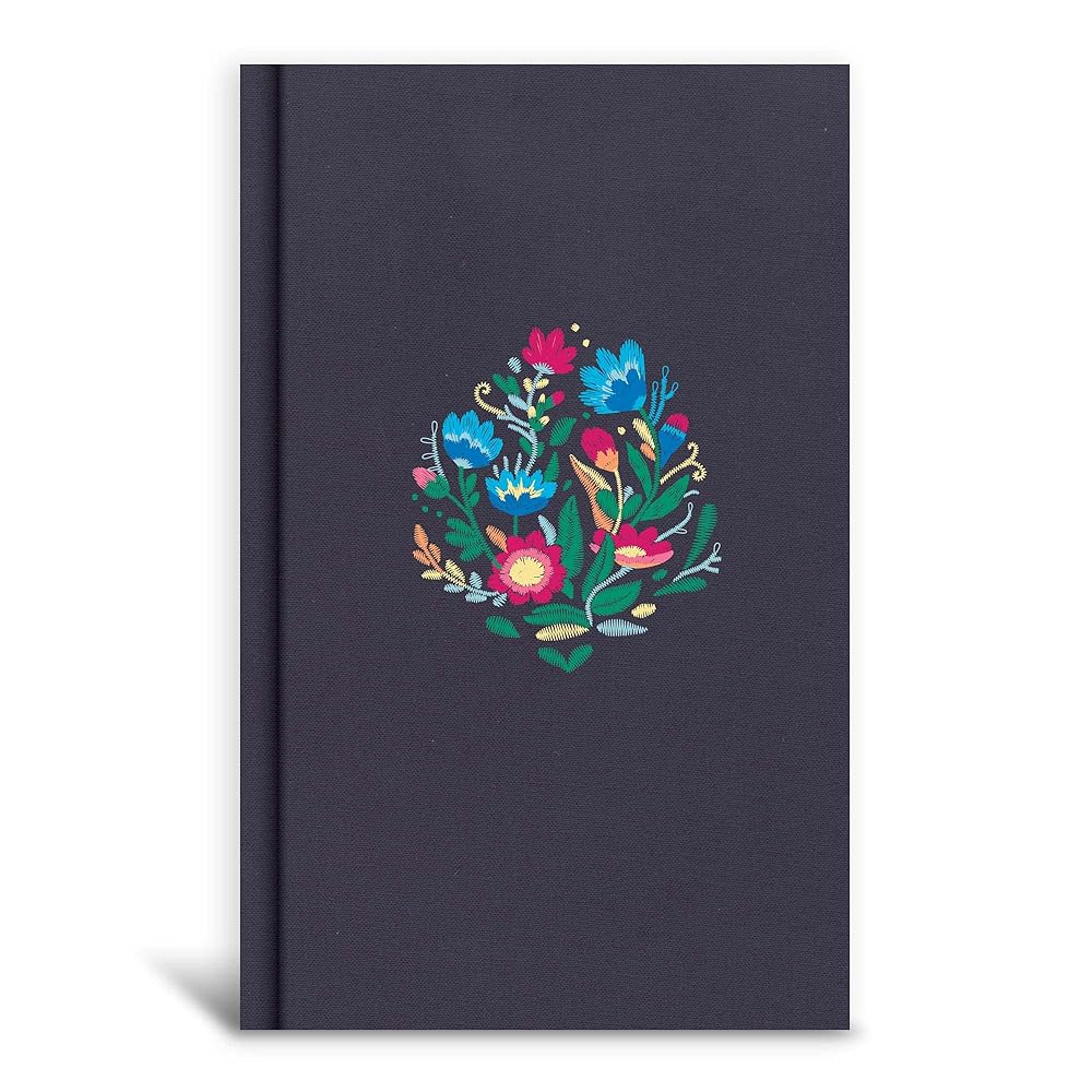 CSB Personal Size Bible, Navy Floral Embroidered Cloth Over Board cover image