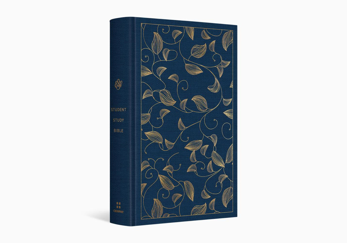 ESV Student Study Bible (Cloth over Board, Navy, Vine Design)