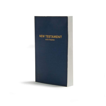 CSB Pocket New Testament with Psalms, Navy Trade Paper, Red Letter, Concise Format, Evangelism, Outreach, Easy-to-Read Bible Serif Type