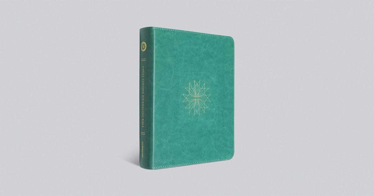 ESV Single Column Journaling Bible (TruTone, Teal, Resplendent Cross Design - Slight Damage)