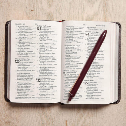 CSB Large Print Compact Reference Bible, Celtic Cross Crimson LeatherTouch