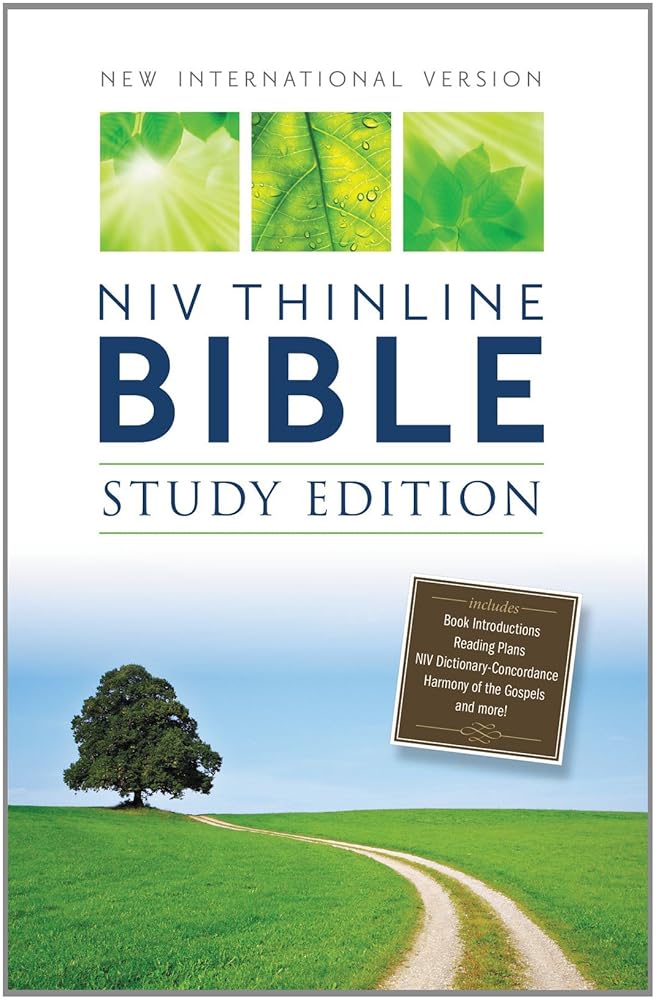 NIV, Thinline Bible, Study Edition, Hardcover cover image