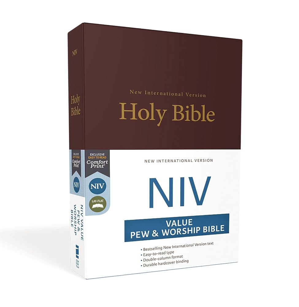NIV, Value Pew and Worship Bible, Hardcover, Burgundy cover image