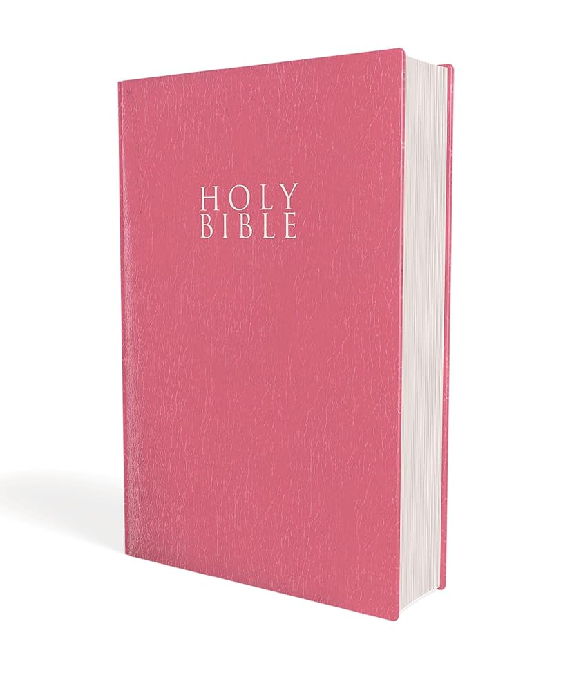 NIV, Gift and Award Bible, Leather-Look, Pink, Red Letter, Comfort Print cover image