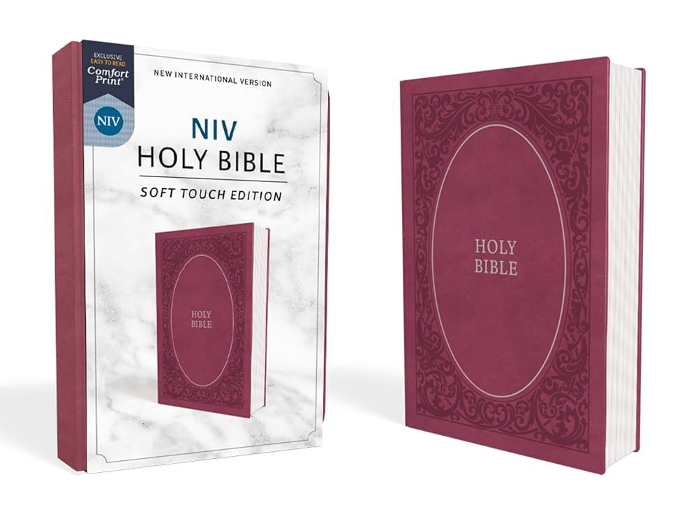 NIV, Holy Bible, Soft Touch Edition, Leathersoft, Pink, Comfort Print cover image