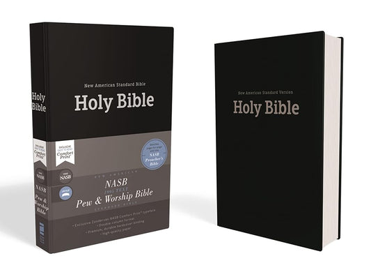 NASB, Church Bible (Pew Bible), Hardcover, Black, 1995 Text, Comfort Print cover image