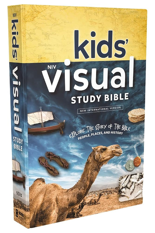 NIV, Kids' Visual Study Bible, Hardcover, Blue, Full Color Interior: Explore the Story of the Bible---People, Places, and History cover image