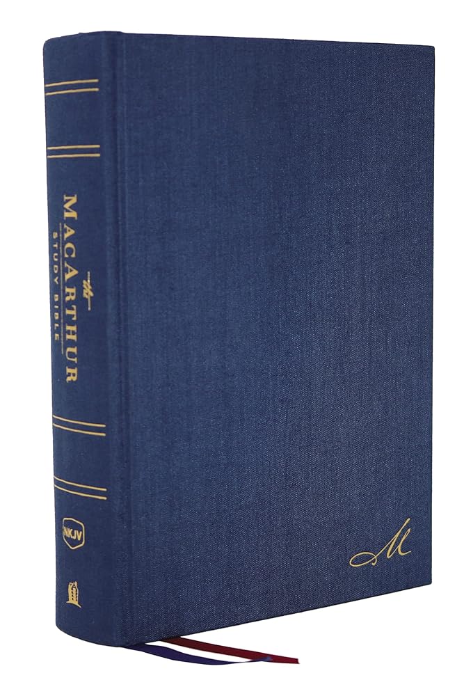 NKJV, MacArthur Study Bible, 2nd Edition, Cloth over Board, Blue, Comfort Print: Unleashing God's Truth One Verse at a Time cover image