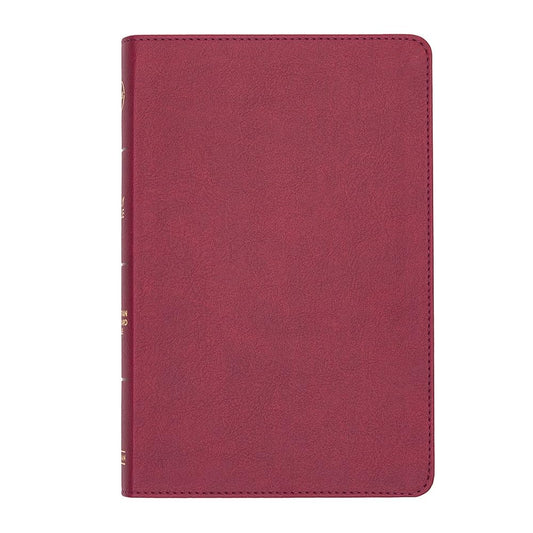 CSB Thinline Reference Bible, Cranberry LeatherTouch, Red Letter, Presentation Page, Cross-References, Full-Color Maps, Easy-to-Read Bible Serif Type cover image