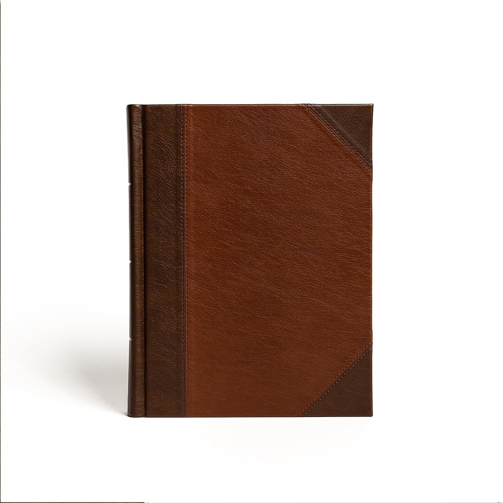 CSB Notetaking Bible, Large Print Edition, Brown/Tan LeatherTouch Over Board, Black Letter, Wide Margins, Journaling Space, Single-Column, Reading Plan, Easy-to-Read Bible Serif Type cover image