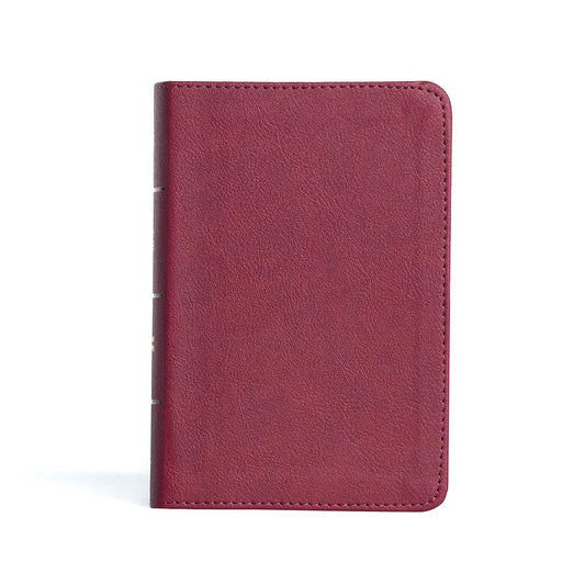 CSB Compact Reference Bible, Cranberry LeatherTouch, Red Letter, Presentation Page, Cross-References, Full-Color Maps, Easy-to-Read Bible Serif Type cover image
