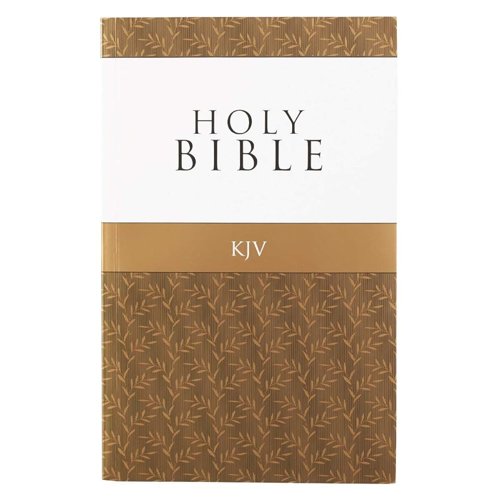 KJV Holy Bible, Outreach Bible - Softcover, King James Version, Antique Gold Olive Branch (KJV Outreach Editions) cover image