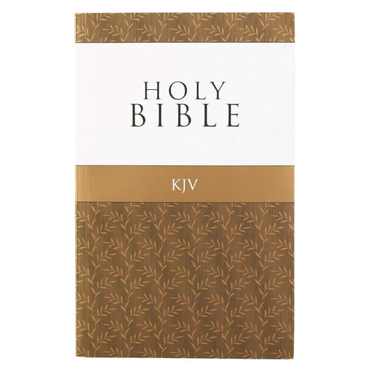 KJV Holy Bible, Outreach Bible - Softcover, King James Version, Antique Gold Olive Branch (KJV Outreach Editions) cover image