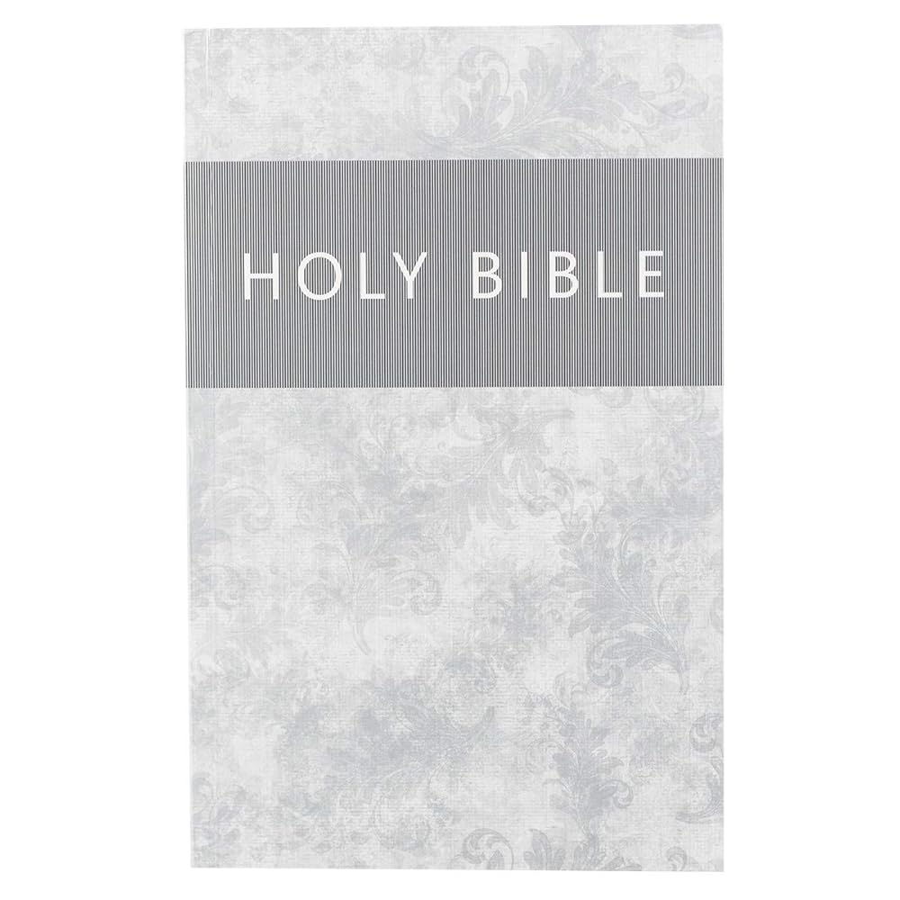 KJV Holy Bible, Outreach Bible - Softcover, King James Version, Silver Damask (KJV Outreach Editions) cover image