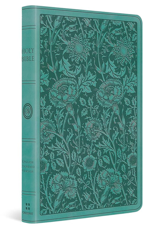 ESV Premium Gift Bible (TruTone, Teal, Floral Design) cover image