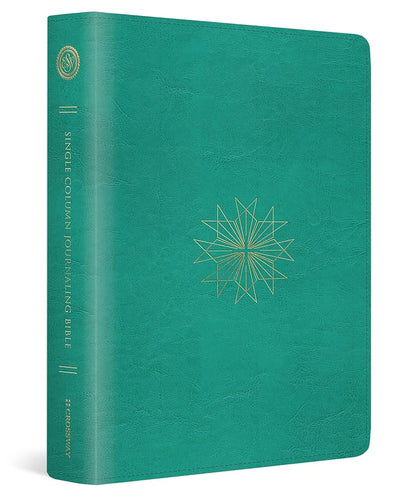 ESV Single Column Journaling Bible (TruTone, Teal, Resplendent Cross Design) cover image