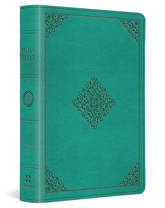 ESV Value Large Print Compact Bible (TruTone, Teal, Ornament Design Size: 8.0) cover image