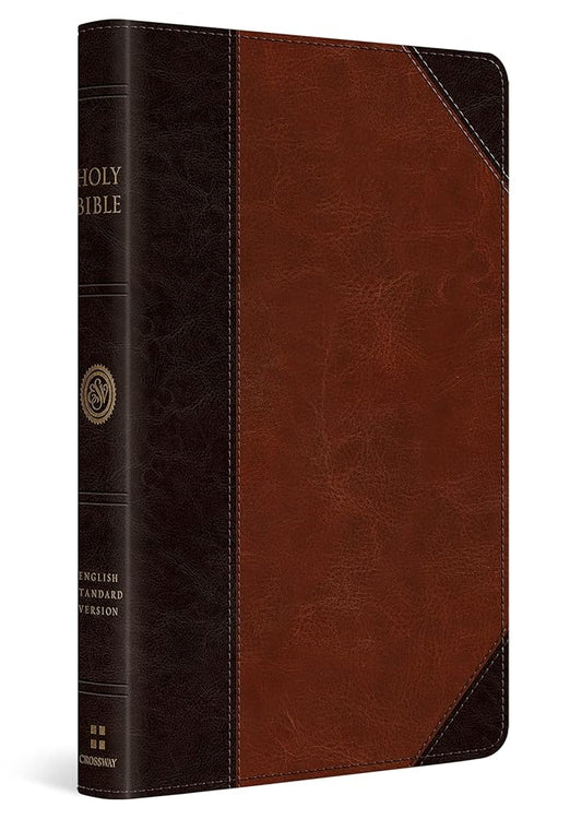 ESV Single Column Thinline Bible (TruTone, Brown/Cordovan, Portfolio Design) cover image