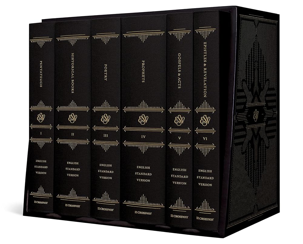 ESV Reader's Bible, Six-Volume Set: With Chapter and Verse Numbers (Cloth over Board with Permanent Slipcase) cover image