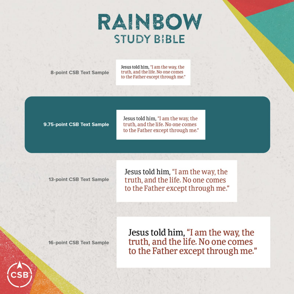 CSB Rainbow Study Bible, Hardcover