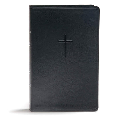 CSB Everyday Study Bible, Black LeatherTouch, Black Letter, Study Notes, Illustrations, Aricles, Easy-to-Carry, Easy-to-Read Bible Serif Type cover image