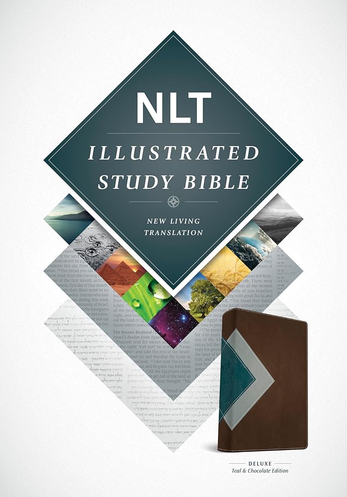 Illustrated Study Bible NLT, TuTone (LeatherLike, Teal/Chocolate) cover image