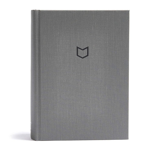 CSB He Reads Truth Bible, Charcoal Cloth Over Board, Black Letter, Wide Margins, Journaling Space, Illustrations, Reading Plans, Easy-to-Read Bible Serif Type cover image