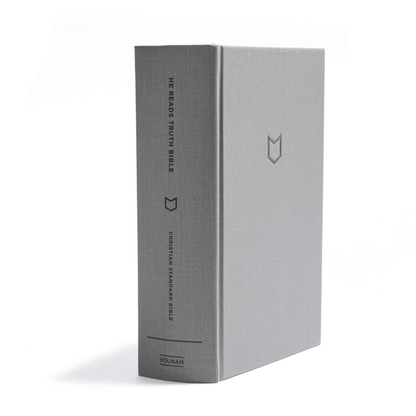 CSB He Reads Truth Bible, Charcoal Cloth Over Board, Black Letter, Wide Margins, Journaling Space, Illustrations, Reading Plans, Easy-to-Read Bible Serif Type (Slight Damage)