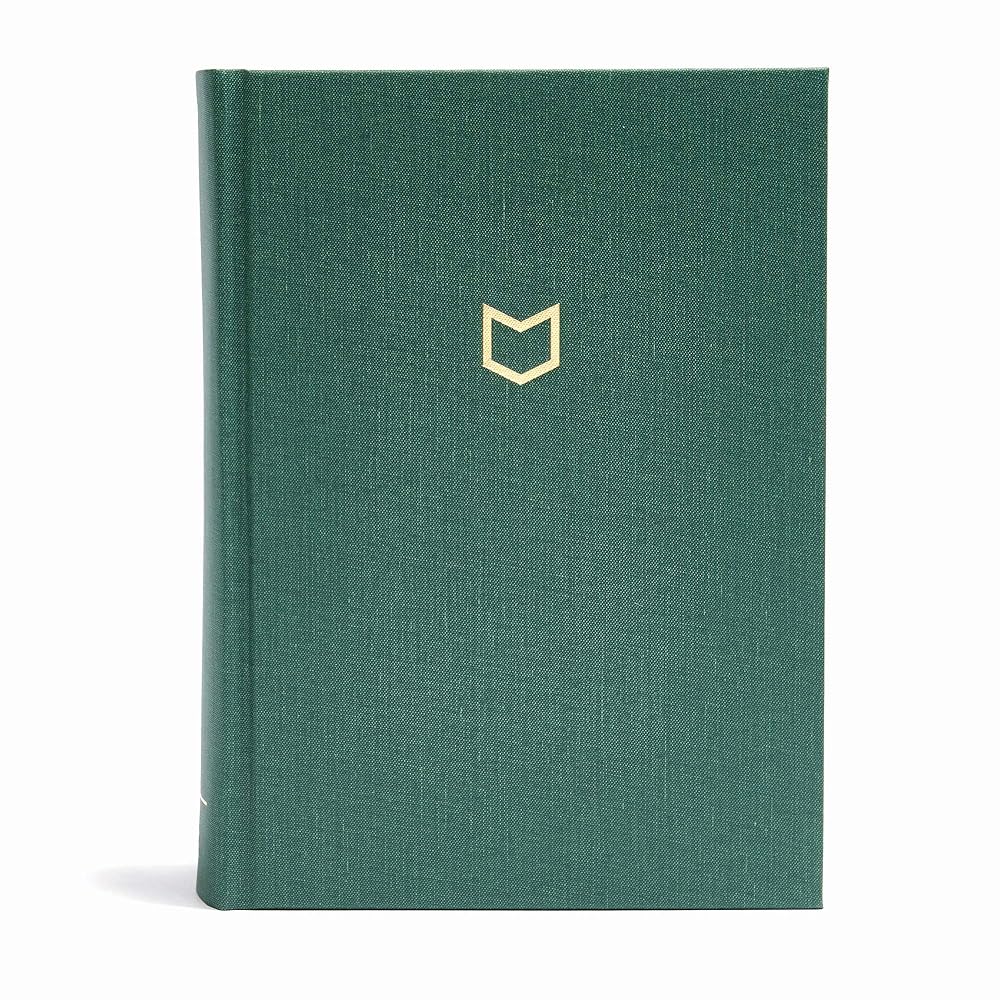 CSB He Reads Truth Bible, Evergreen Cloth Over Board, Black Letter, Wide Margins, Journaling Space, Illustrations, Reading Plans, Single-Column, Easy-to-Read Bible Serif Type cover image