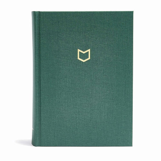 CSB He Reads Truth Bible, Evergreen Cloth Over Board, Black Letter, Wide Margins, Journaling Space, Illustrations, Reading Plans, Single-Column, Easy-to-Read Bible Serif Type cover image