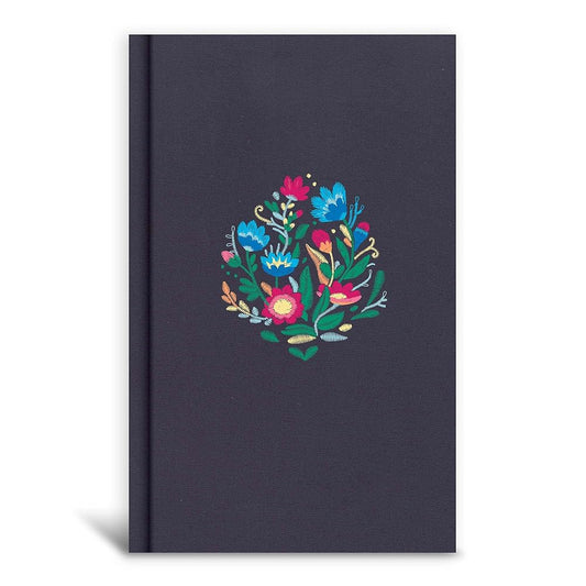 CSB Personal Size Bible, Navy Floral Embroidered Cloth Over Board cover image