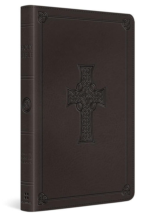 ESV Thinline Bible (TruTone, Charcoal, Celtic Cross Design) cover image