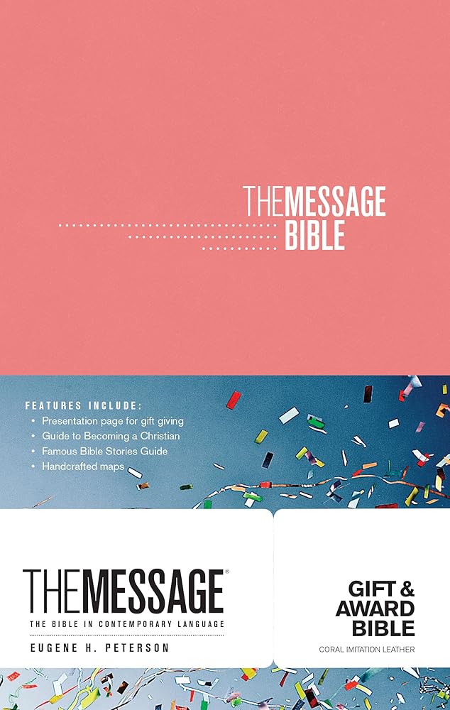 The Message Gift and Award Bible (Softcover, Coral): The Bible in Contemporary Language cover image