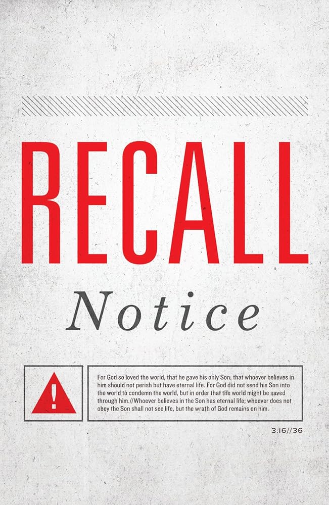 Recall Notice (Pack of 25) cover image