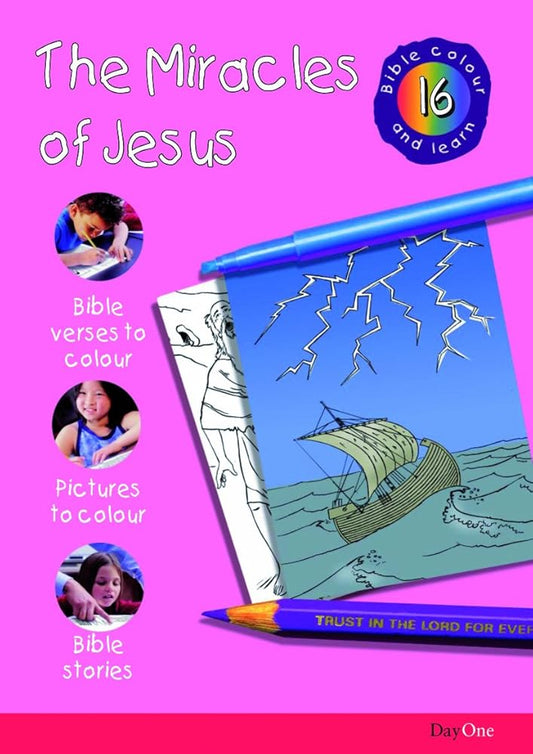 Bible Colour and learn: 16 Miracles of Jesus cover image