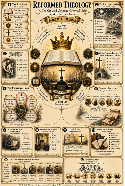 Reformed Theology Laminated A3 Infographic