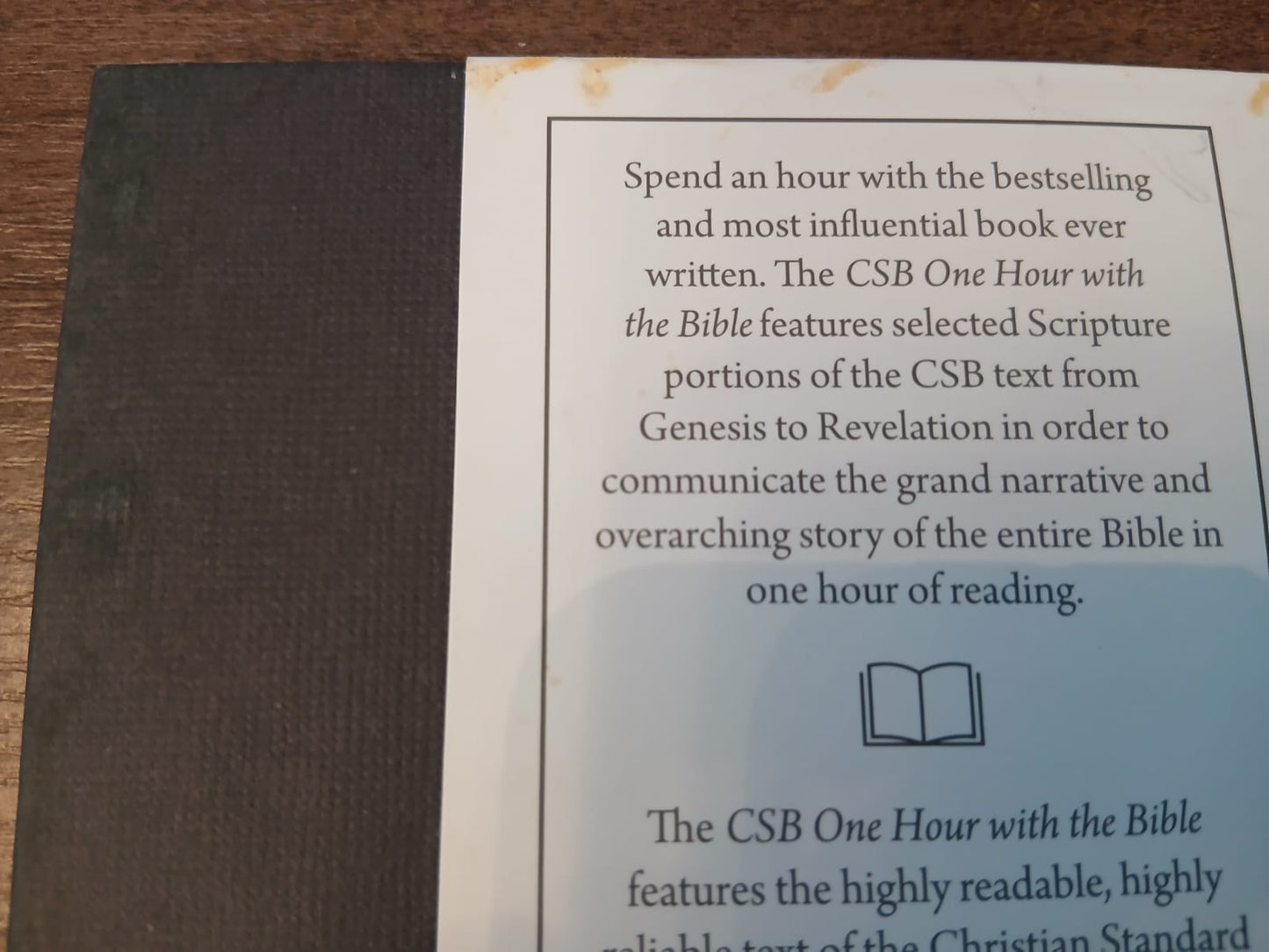 One Hour with the Bible, Black Letter, Presentation Page, Bible Overview, Outreach, Evangelism, Concise Format, Easy-to-Read Bible Serif Type (Slight Damage))