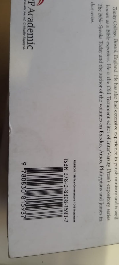 The Prophecy of Isaiah: An Introduction Commentary (Cover Slightly Soiled)